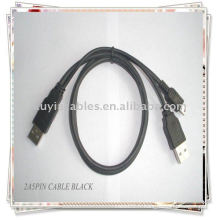 USB 2.0 2 A Mâle à mini B Données 5pin Power Y-Cable Nouveau